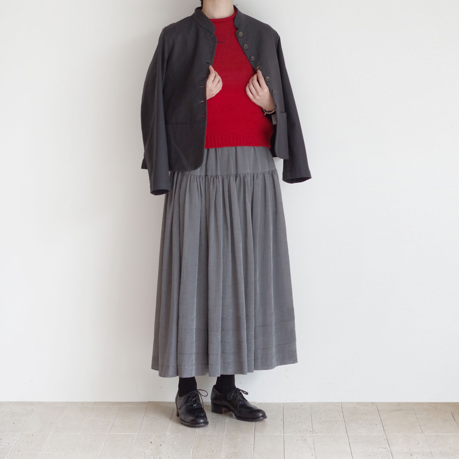 ECOLE DE CURIOSITES ��������ɥ���ꥪ���� : KLYDE Jersey Melange Stitch �˥åȥ٥���