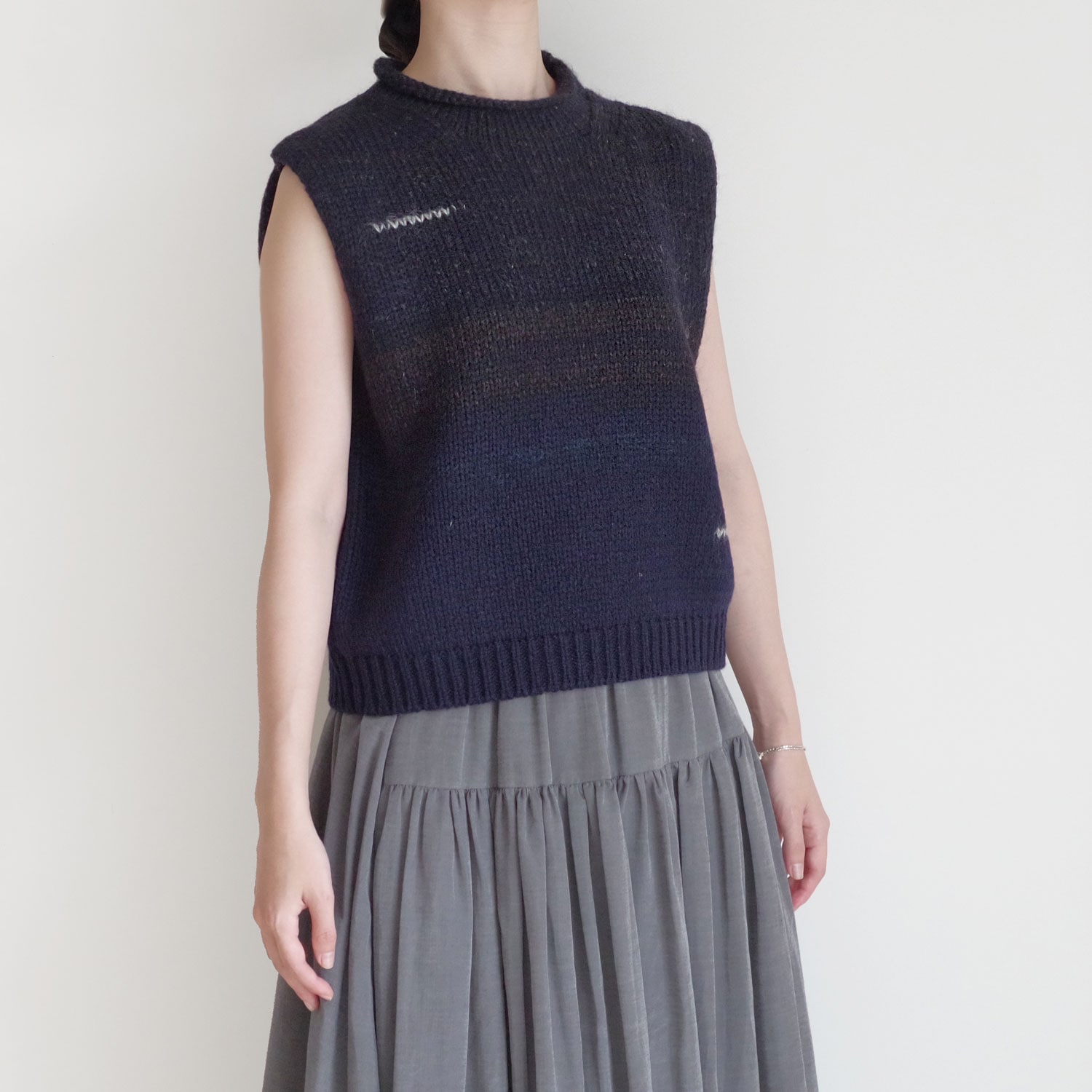 ECOLE DE CURIOSITES ��������ɥ���ꥪ���� : KLYDE Jersey Melange Stitch �˥åȥ٥���