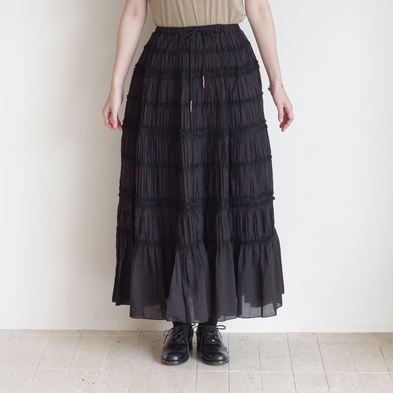 pheeta Billi skirt シャーリングギャザースカート　フィータ Pheeta フィータ : Billi Skirt シャーリングギャザースカート