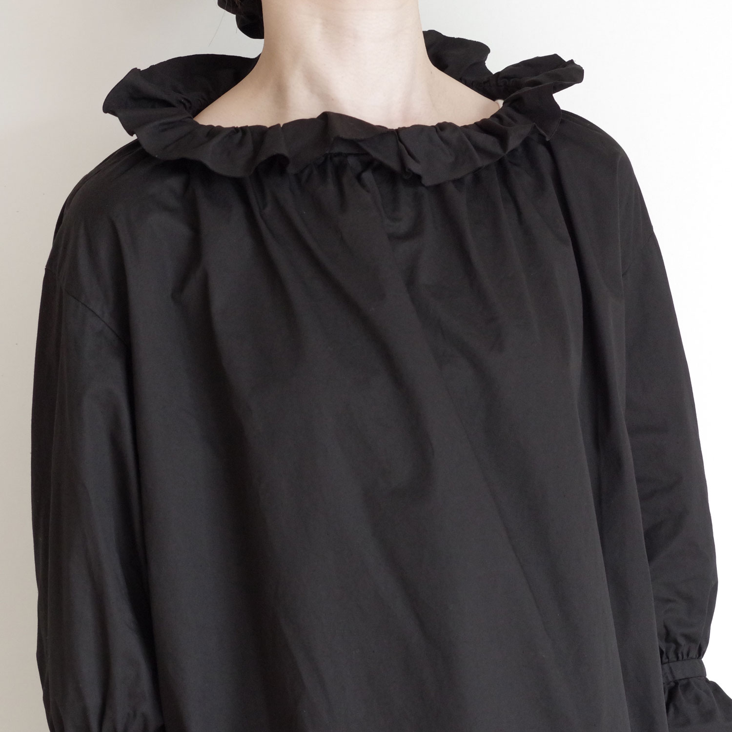 R&D.M.Co- ������ɥޥ󥺥ơ��顼 : G.D TWILL COTTON FRILL COLOR BLOUSE �ե�륫�顼�֥饦��