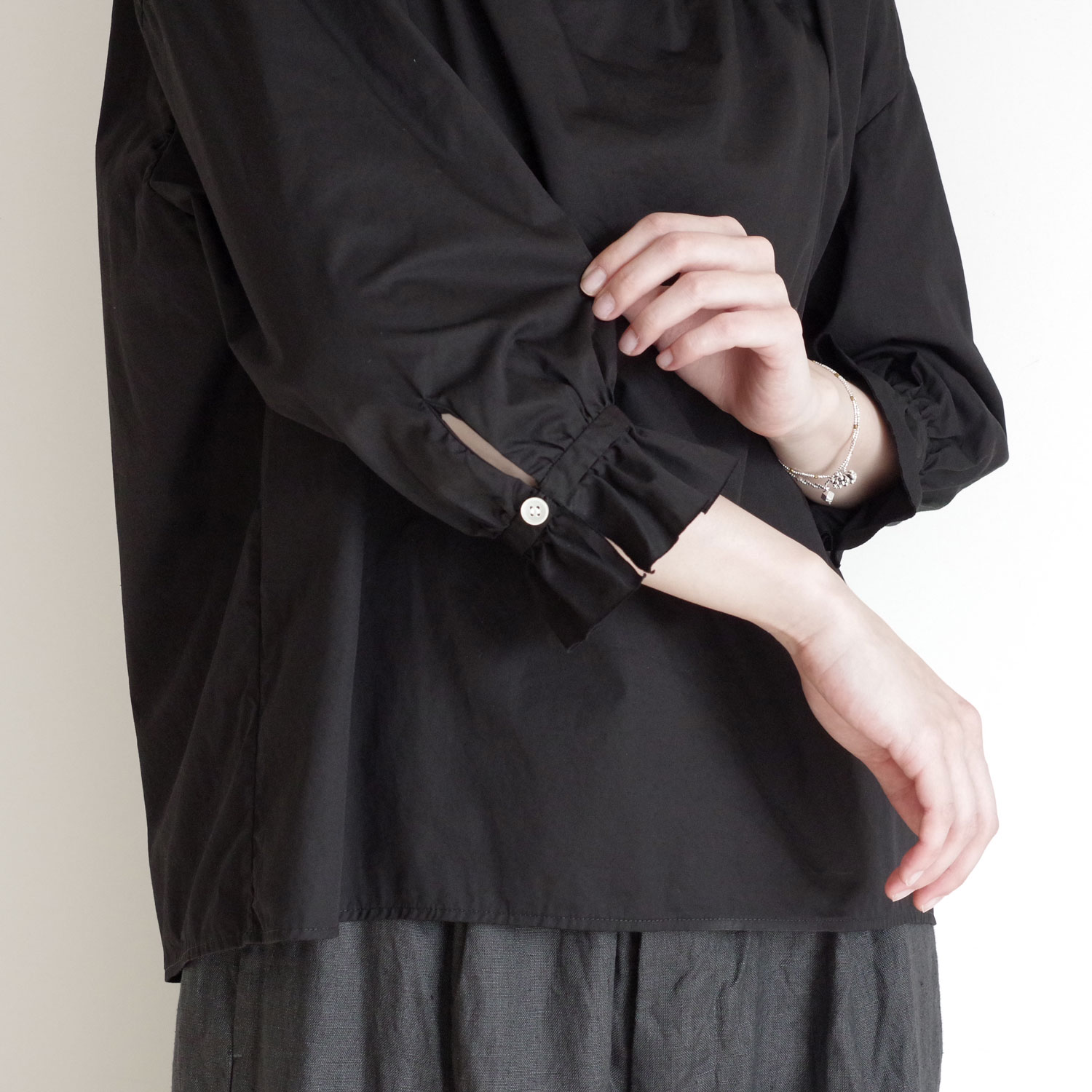 R&D.M.Co- ������ɥޥ󥺥ơ��顼 : G.D TWILL COTTON FRILL COLOR BLOUSE �ե�륫�顼�֥饦��