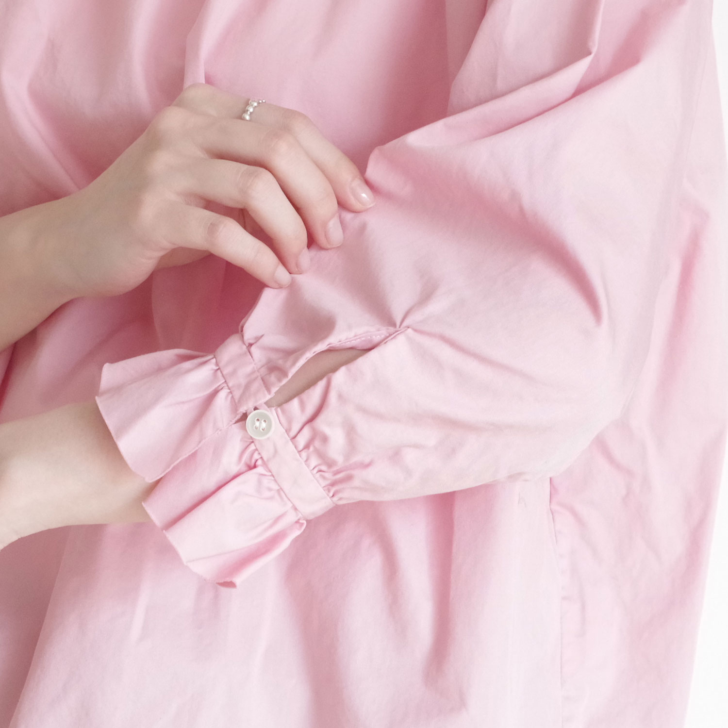 R&D.M.Co- ������ɥޥ󥺥ơ��顼 : G.D TWILL COTTON FRILL COLOR BLOUSE �ե�륫�顼�֥饦��