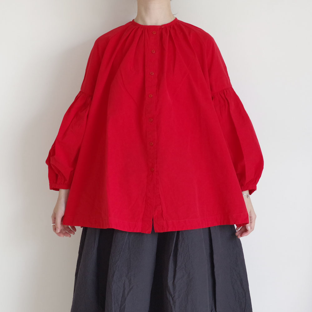 CASEY CASEY ケーシーケーシー : 3 BY 3 LESS SHIRT-P ノーカラー