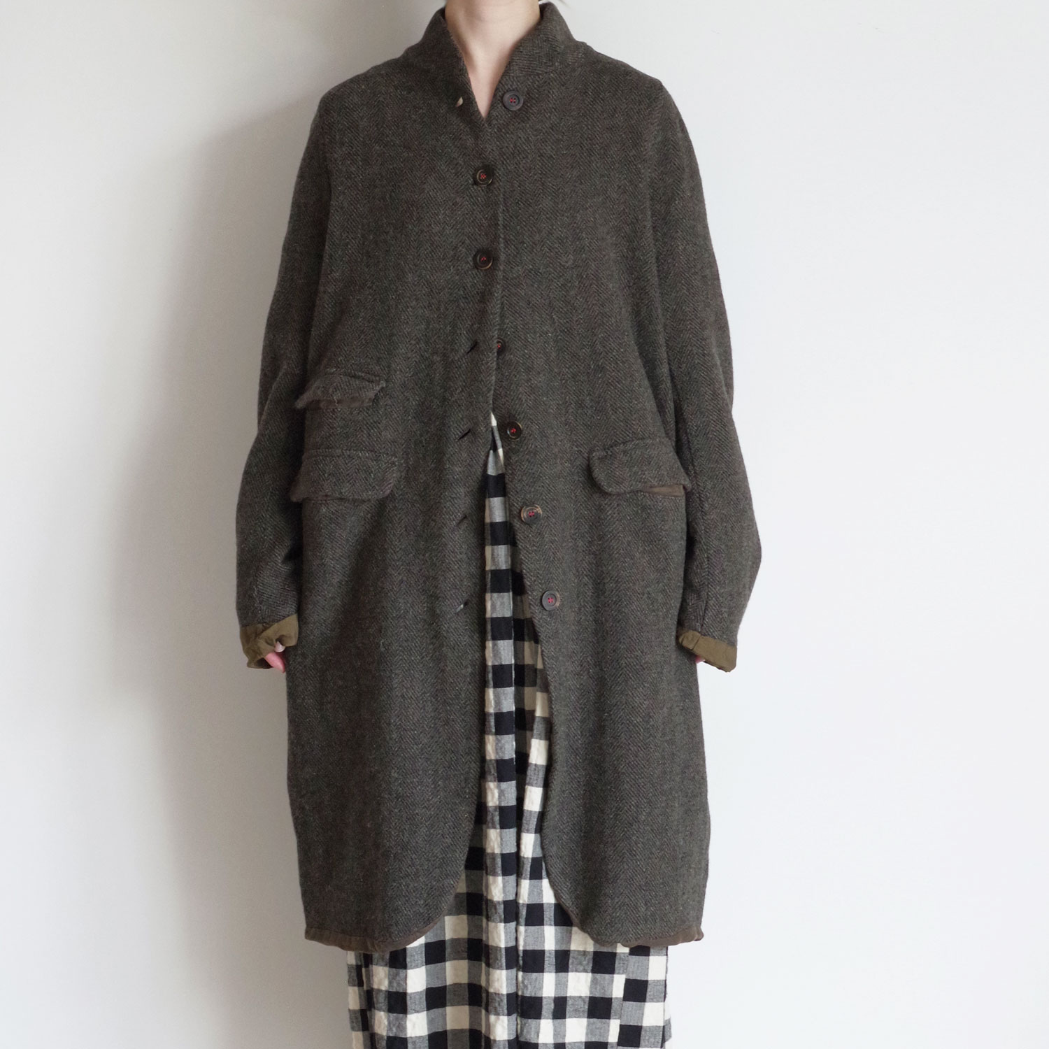 H+ HANNOH WESSEL ハリスツイードコート　ハノー・ウェッセル H+ HANNOH WESSEL アッシュプリュスアノーヴェセル : Coat Milvia