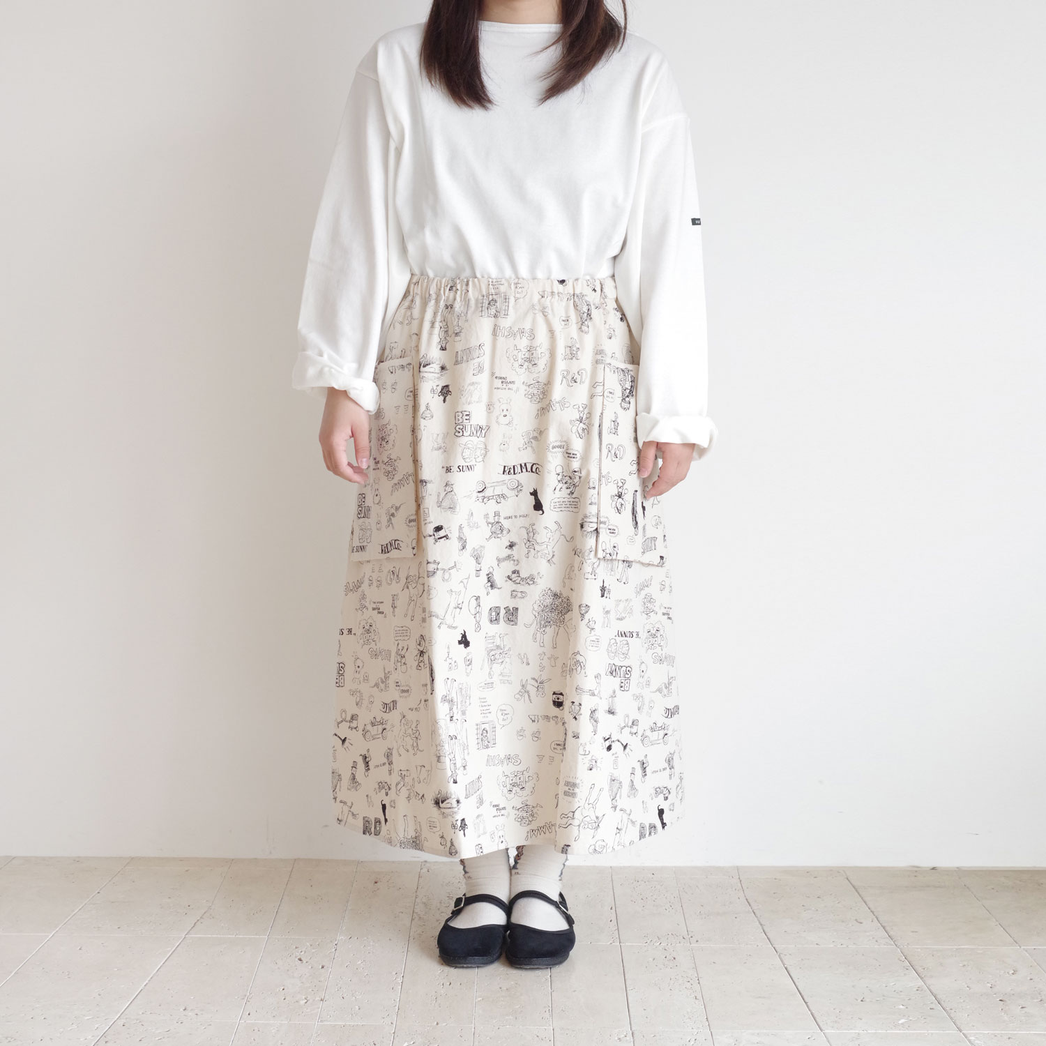 R&D.M.Co- ������ɥޥ󥺥ơ��顼 : GRAFFITI POCKET SKIRT �ݥ��åȥ�������