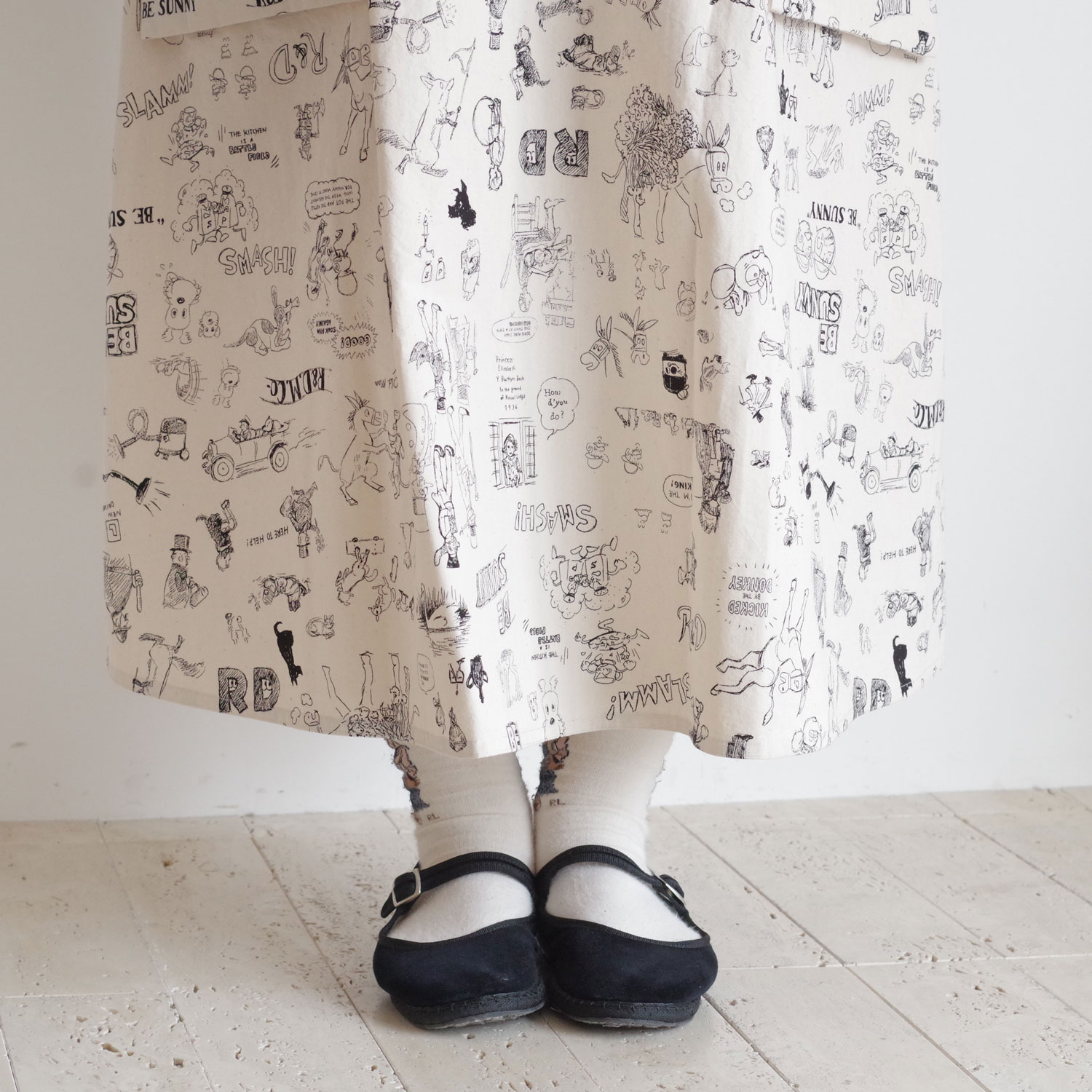R&D.M.Co- ������ɥޥ󥺥ơ��顼 : GRAFFITI POCKET SKIRT �ݥ��åȥ�������