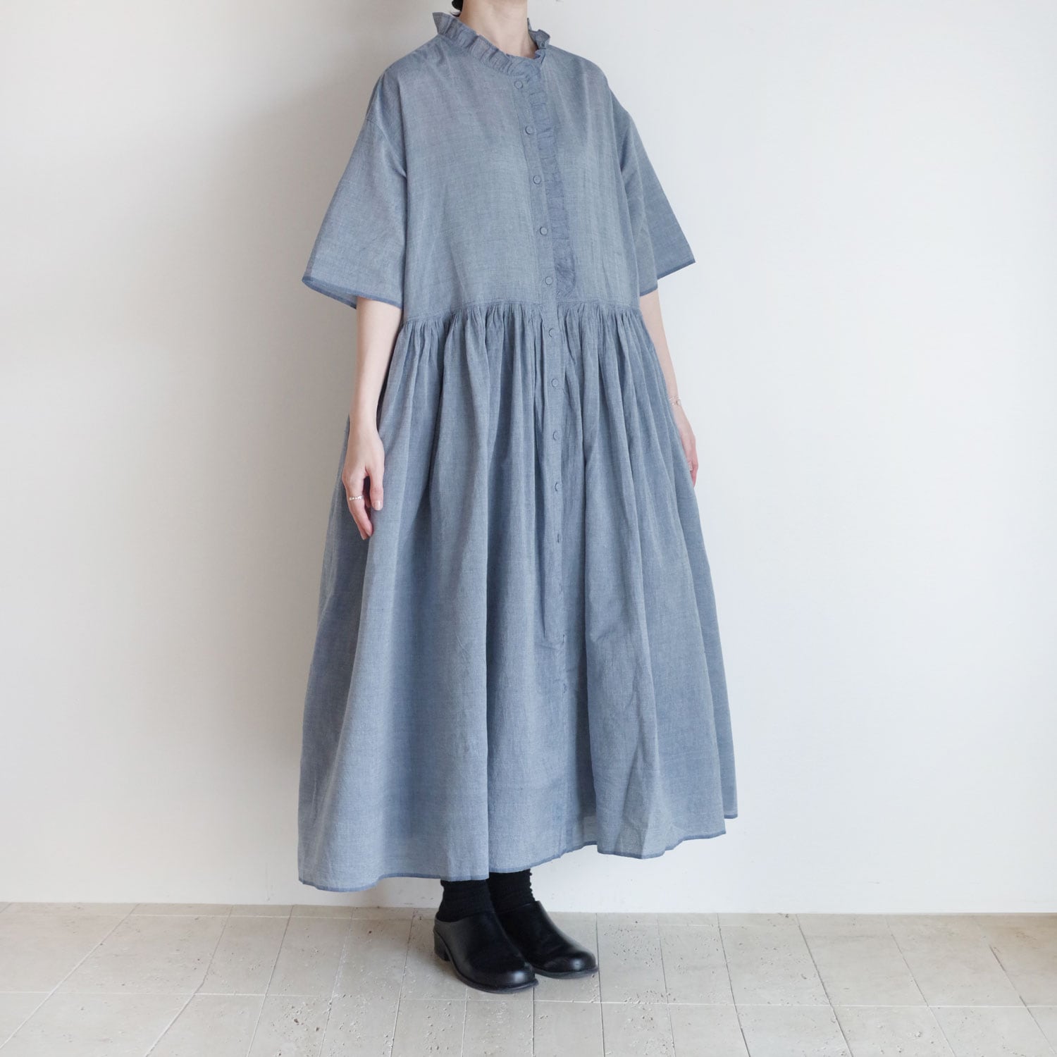 maison de soil �᥾��ɥ����� : FRILL COLLAR SHIRTS DRESS �ե�륫�顼����ĥɥ쥹