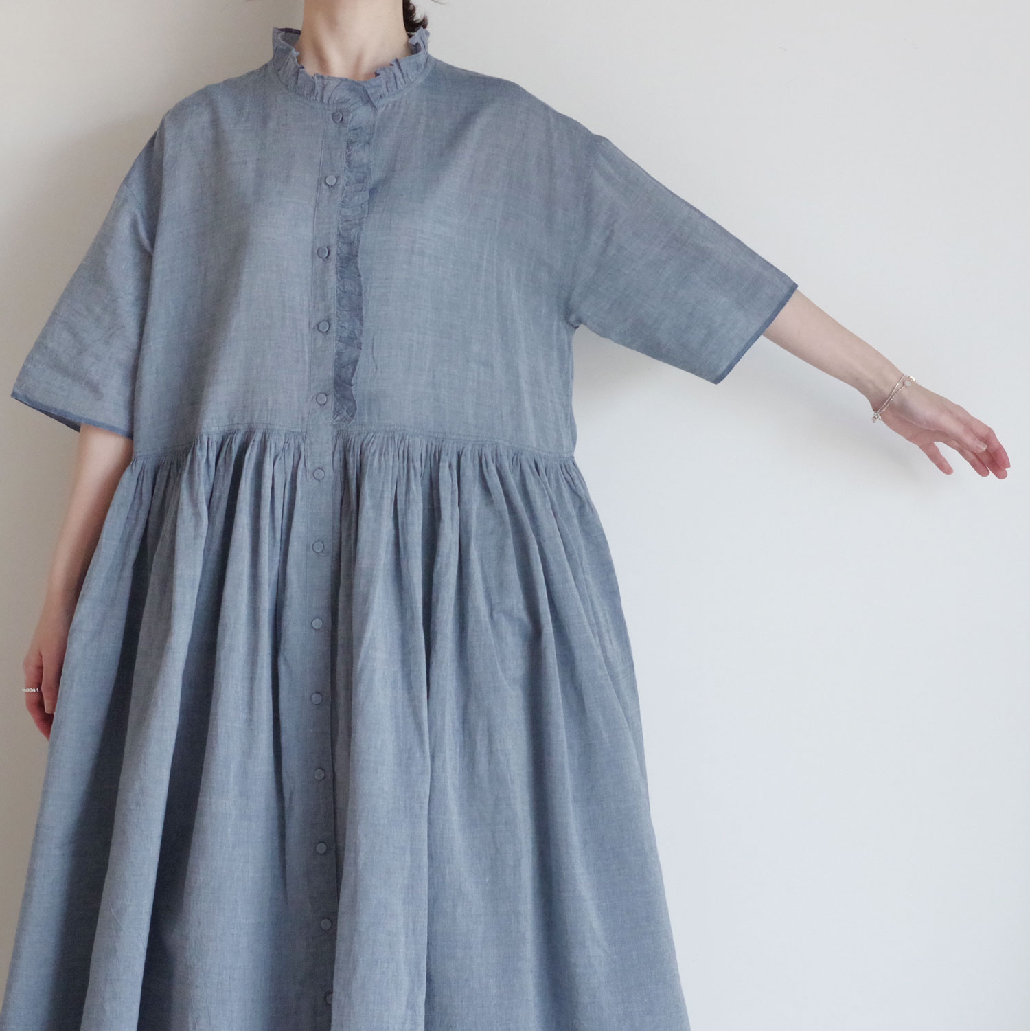 maison de soil �᥾��ɥ����� : FRILL COLLAR SHIRTS DRESS �ե�륫�顼����ĥɥ쥹