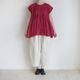 maison de soil �᥾��ɥ����� : 80s VOILE SMALL GENTIANA BLOCK PRINT SHIRT �ե������꡼�֥֥饦��