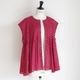 maison de soil �᥾��ɥ����� : 80s VOILE SMALL GENTIANA BLOCK PRINT SHIRT �ե������꡼�֥֥饦��