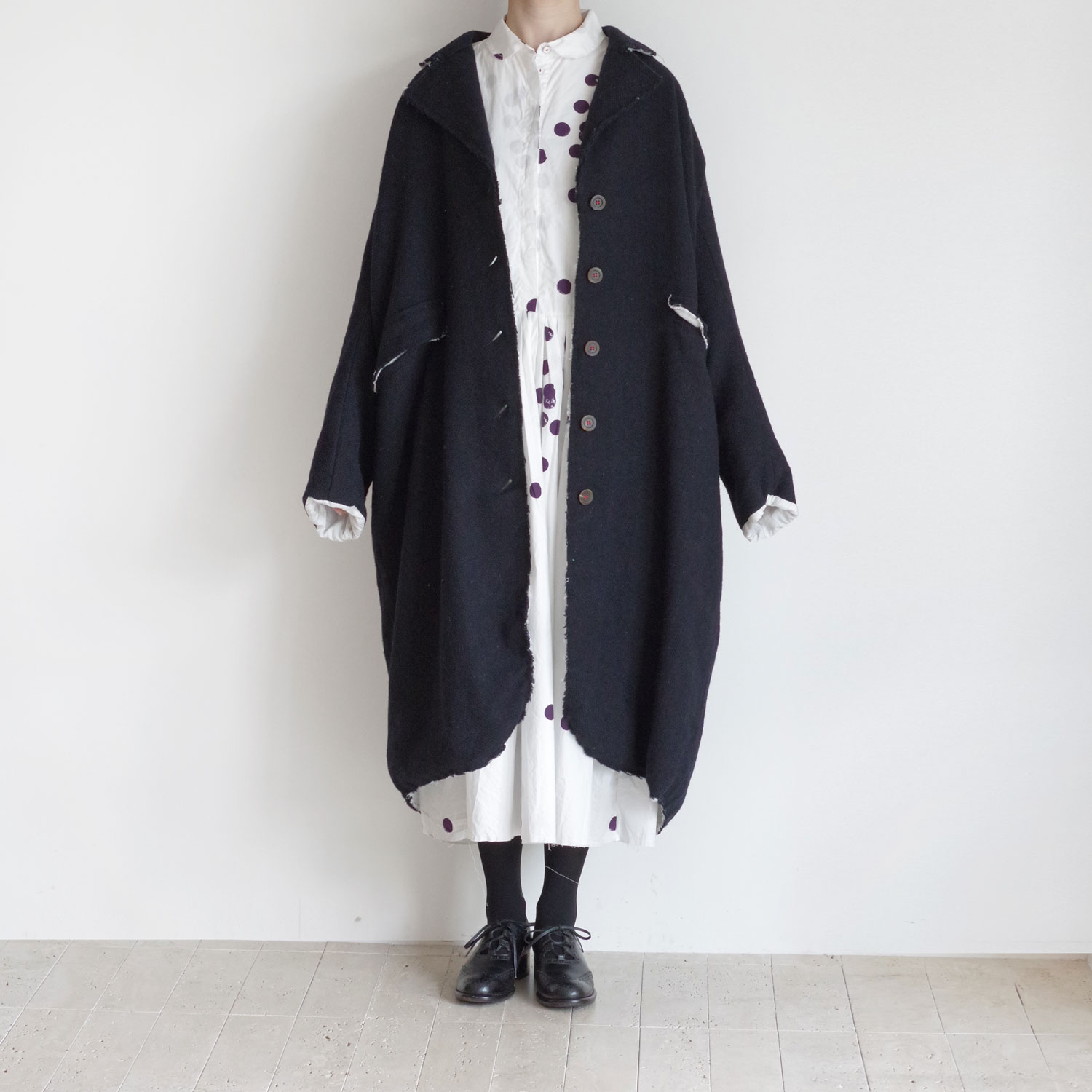 H+ HANNOH WESSEL ���å���ץ�她���Ρ��������� : Coat Milvia (NAVY) �ϥꥹ�ĥ����ɥ�����