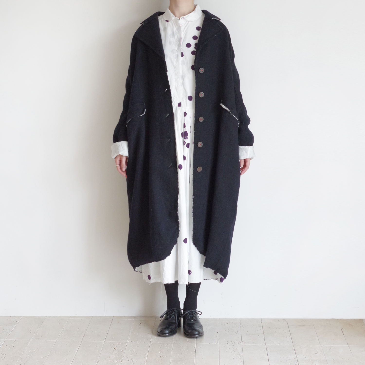 H+ HANNOH WESSEL ���å���ץ�她���Ρ��������� : Coat Milvia (NAVY) �ϥꥹ�ĥ����ɥ�����
