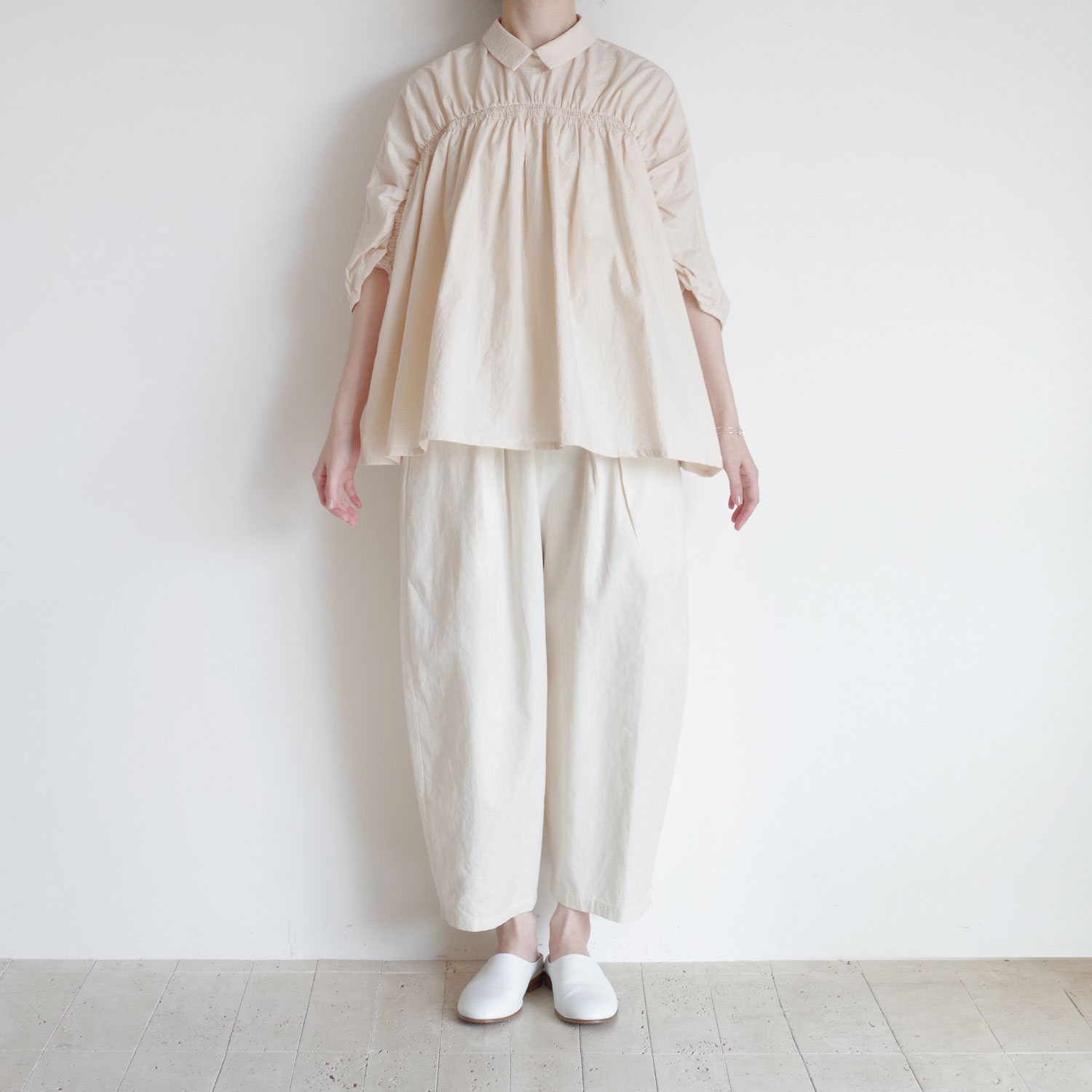 kijinokanosei �����Υ��Υ����� : shirring blouse ���㡼��󥰥֥饦��