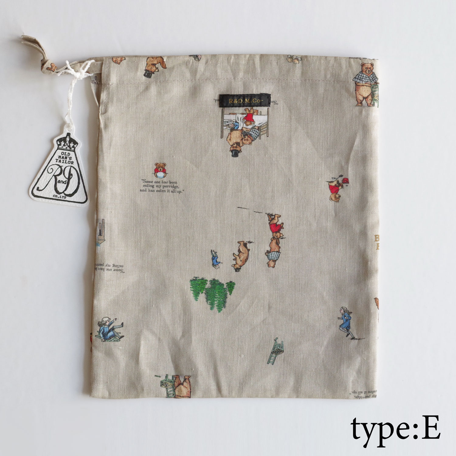 R&D.M.Co- ɥޥ󥺥ơ顼 : BROWN BEARS DRAWSTRING BAG 