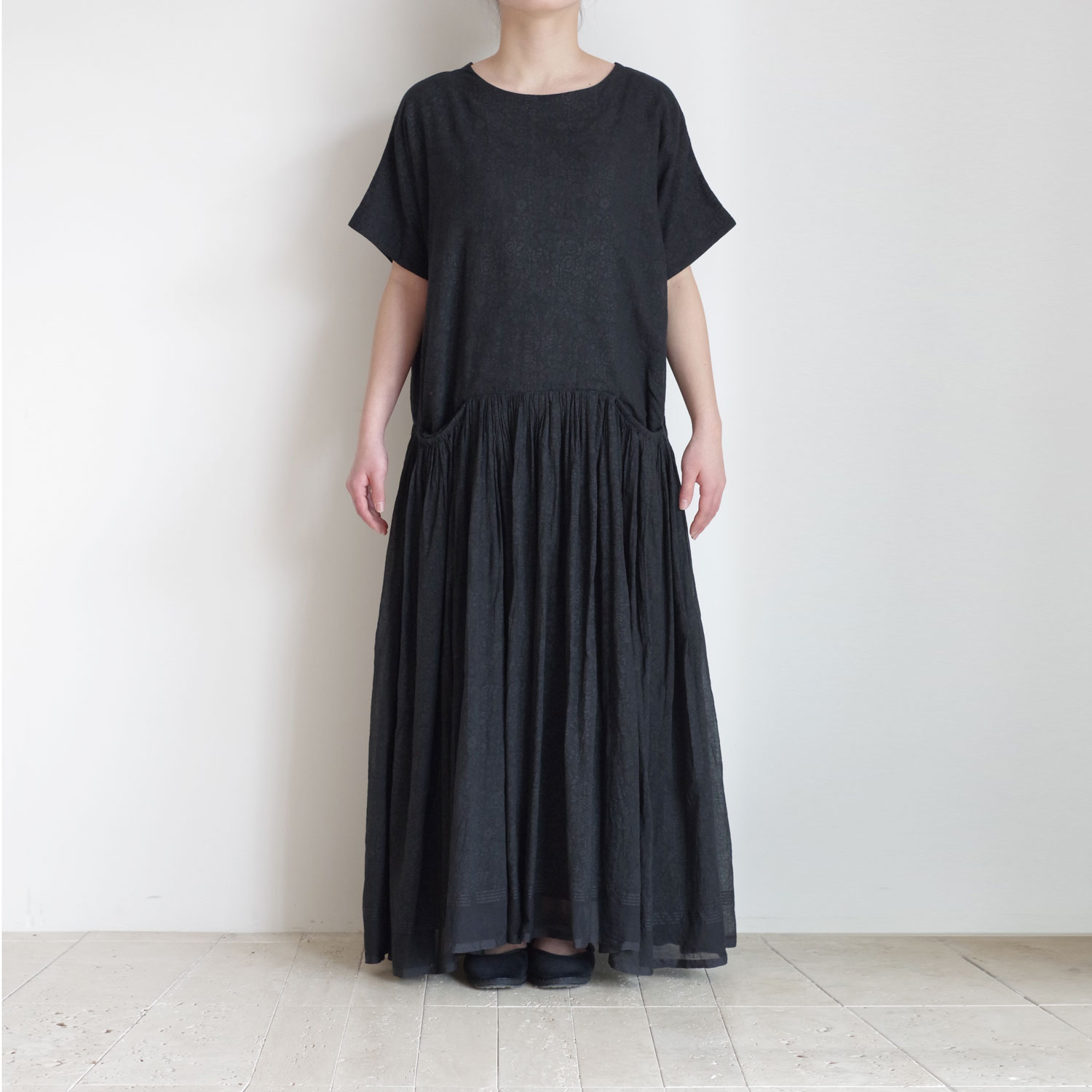 AODRESS �����ɥ쥹 : half sleeve front pocket dress �֥��å��ץ��ȥϡ��ե��꡼�֥��ԡ���