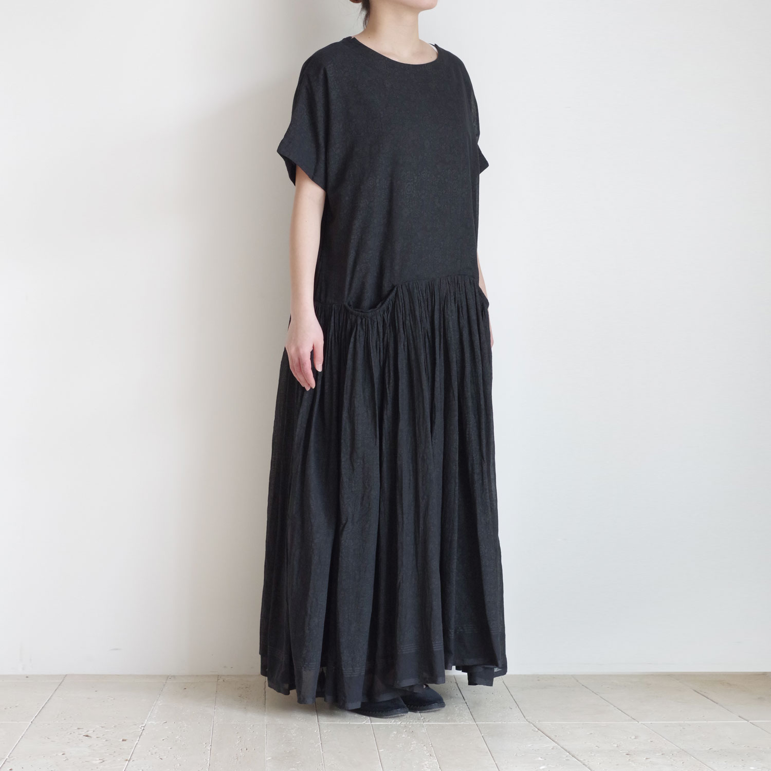 AODRESS �����ɥ쥹 : half sleeve front pocket dress �֥��å��ץ��ȥϡ��ե��꡼�֥��ԡ���