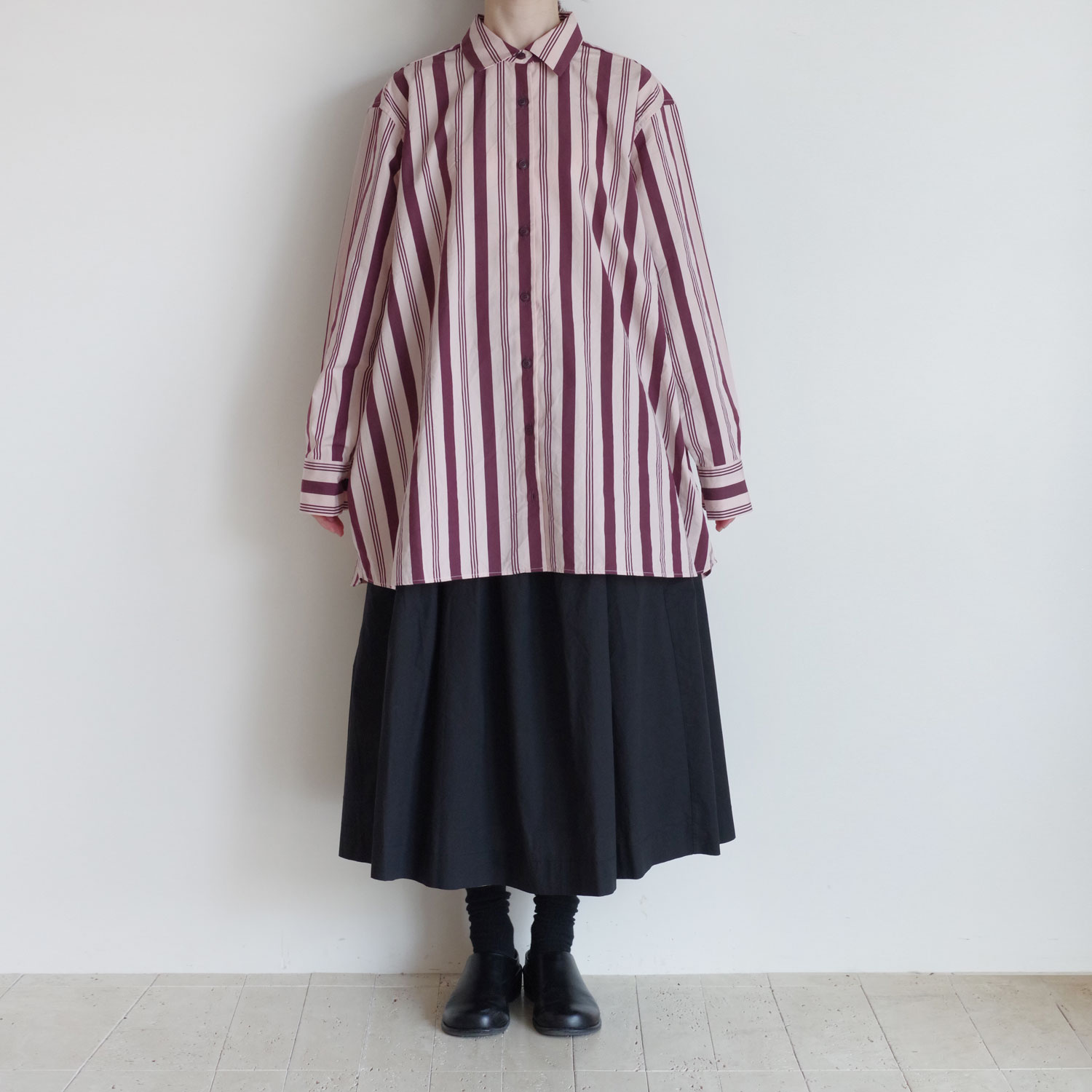CASEY CASEY ���������������� �� PI SHIRT - CARD STRIPE ���ȥ饤�ץ����