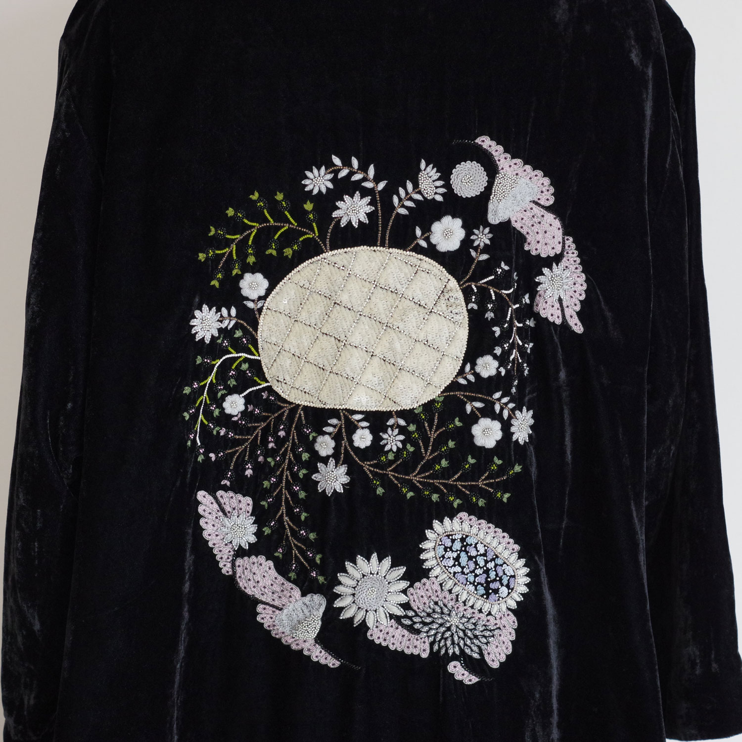 AODRESS �����ɥ쥹 : Adam s sun flowers no collar robe �ɏ�ץ٥�٥åȥ�����