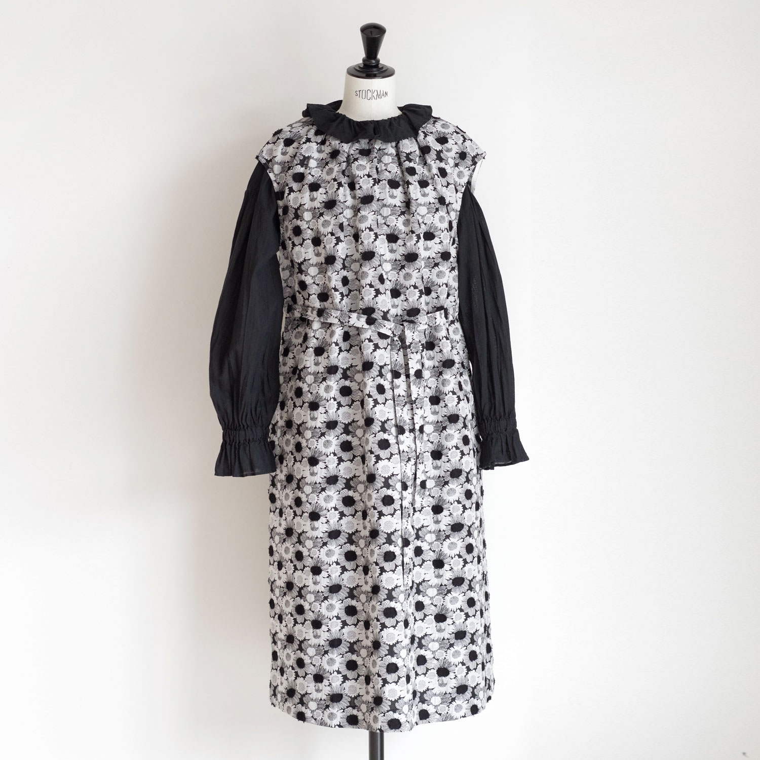 R&D.M.Co- ɥޥ󥺥ơ顼 : JACQUARD DAISY NO SLEEVE DRESS ǥԡ