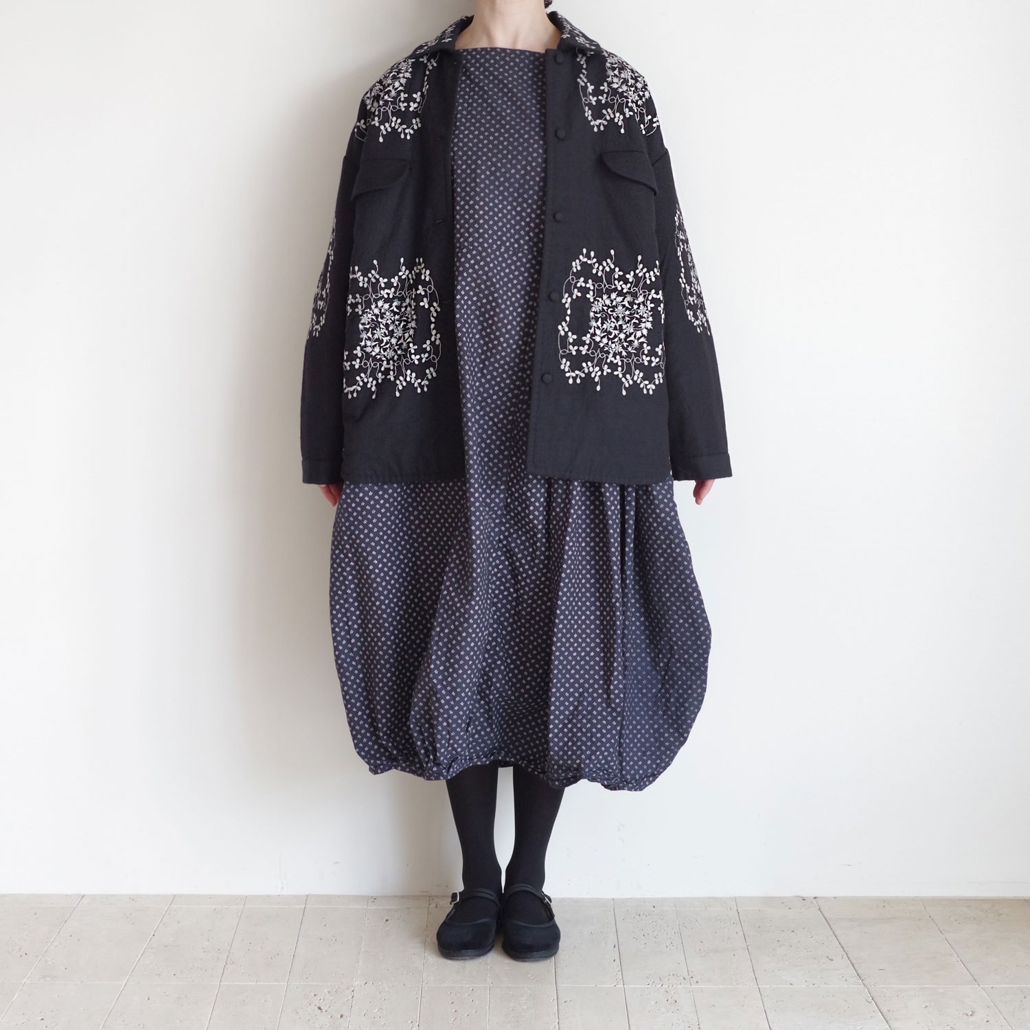 AODRESS �����ɥ쥹 : quilt emblem flowers loose fit blouson �ɽ��ե�åץݥ��åȥ֥륾��