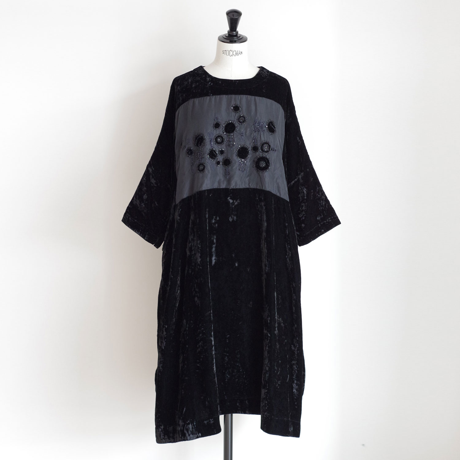 AODRESS �����ɥ쥹 : snow forest lake flowers side patched dress �ɏ�ץ٥�٥åȥ��ԡ���