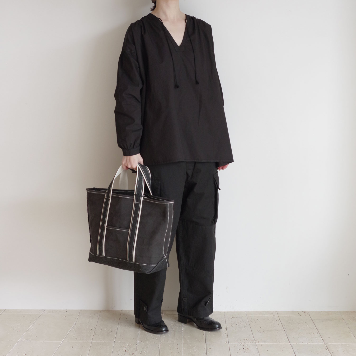 outil ���ƥ� : CHEMISIER ORIEUX (BLACK) ����å��֥饦��