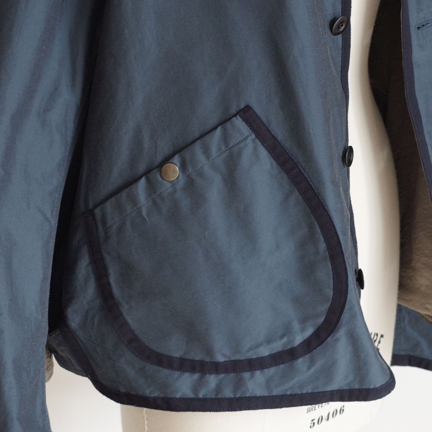 R&D.M.Co- OLDMAN��S TAILOR ������ɥޥ󥺥ơ��顼 : NO COLLAR R-L BLOUSON ��С����֥른�㥱�å�