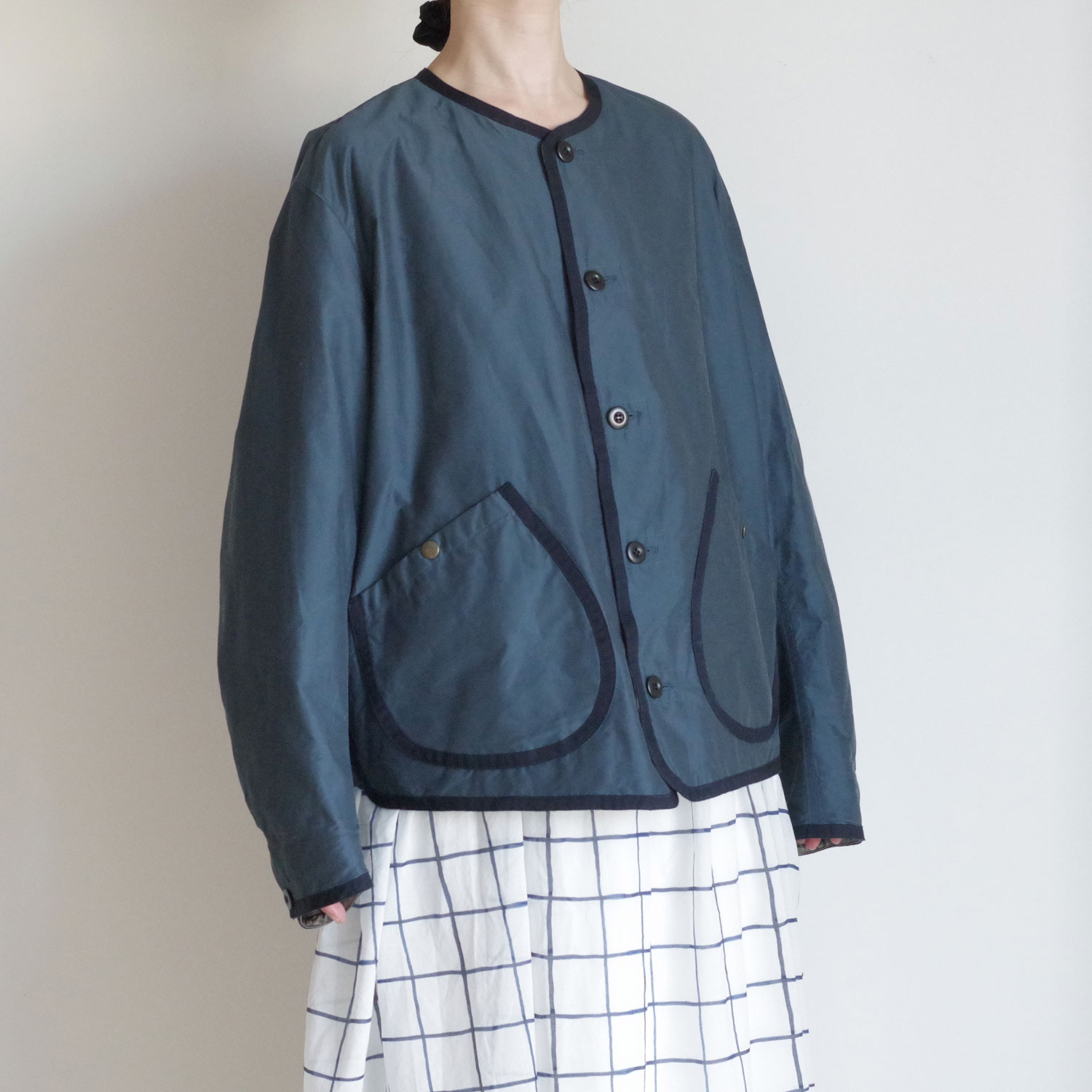 R&D.M.Co- OLDMAN��S TAILOR ������ɥޥ󥺥ơ��顼 : NO COLLAR R-L BLOUSON ��С����֥른�㥱�å�