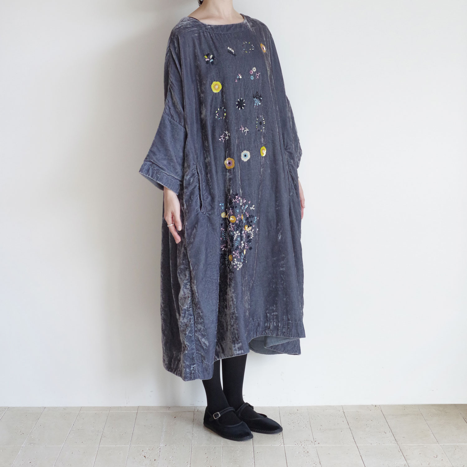 AODRESS ɥ쥹 : NIWA hapi side patched dress ɽ٥٥åȥԡ