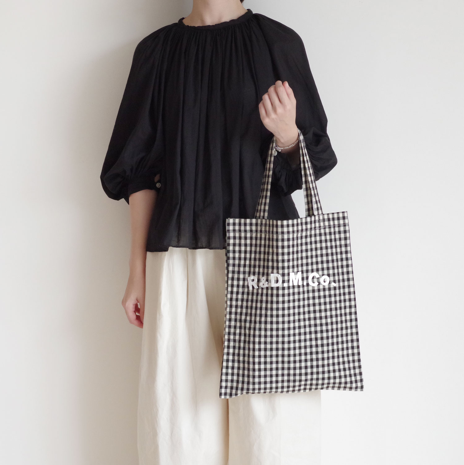 R&D.M.Co- ������ɥޥ󥺥ơ��顼 : GINGHAM CHECK TOTE BAG ���󥬥�����å��ȡ��ȥХå�