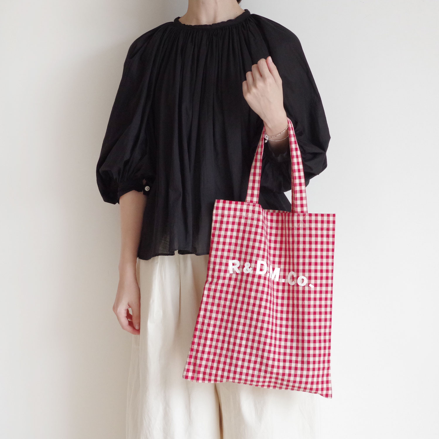 R&D.M.Co- ������ɥޥ󥺥ơ��顼 : GINGHAM CHECK TOTE BAG ���󥬥�����å��ȡ��ȥХå�