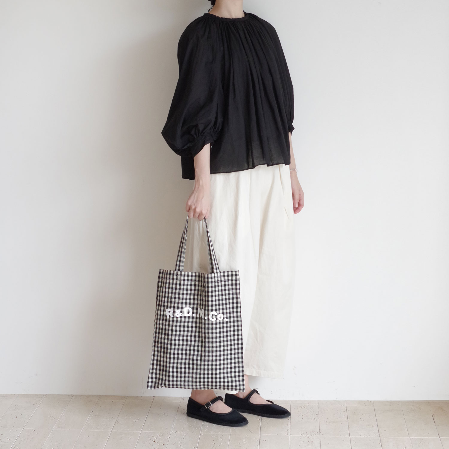 R&D.M.Co- ������ɥޥ󥺥ơ��顼 : GINGHAM CHECK TOTE BAG ���󥬥�����å��ȡ��ȥХå�