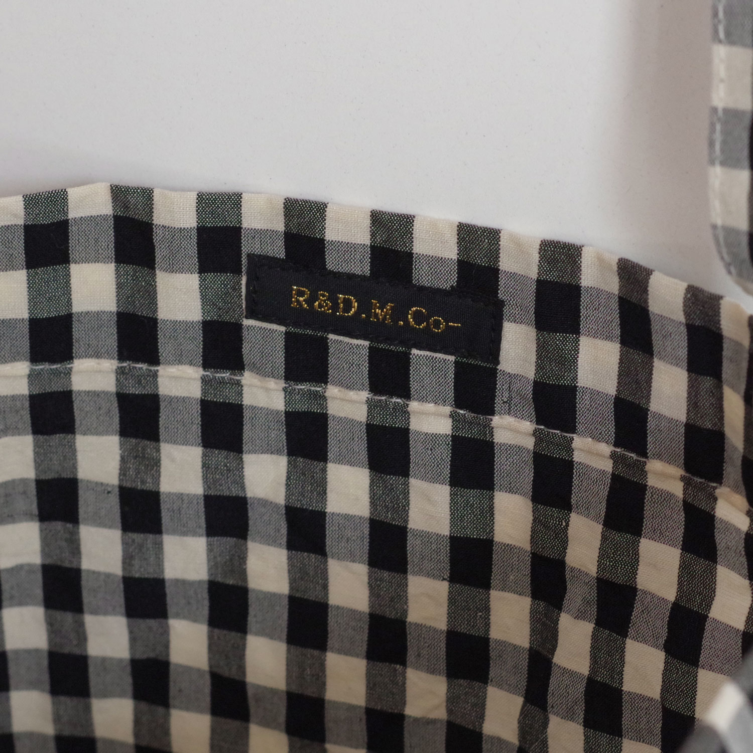 R&D.M.Co- ������ɥޥ󥺥ơ��顼 : GINGHAM CHECK TOTE BAG ���󥬥�����å��ȡ��ȥХå�