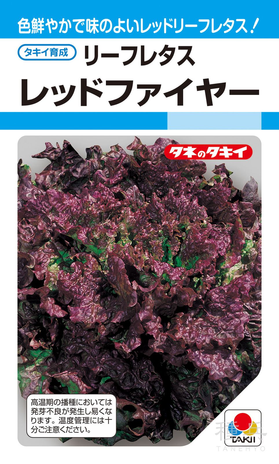 レッドリーフレタス 種 『レッドファイヤー』 ALE530 タキイ種苗