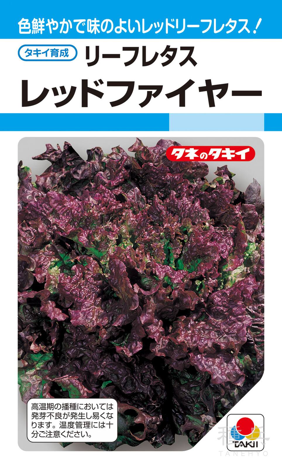 レッドリーフレタス 種 『レッドファイヤー』 ALE530 タキイ種苗