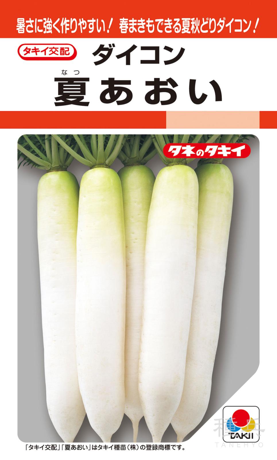 夏秋どりダイコン 種 『夏あおい』 ADA0E4 タキイ種苗 | たね,根菜の種,ダイコン,ダイコン | 種兵ネットショッピング
