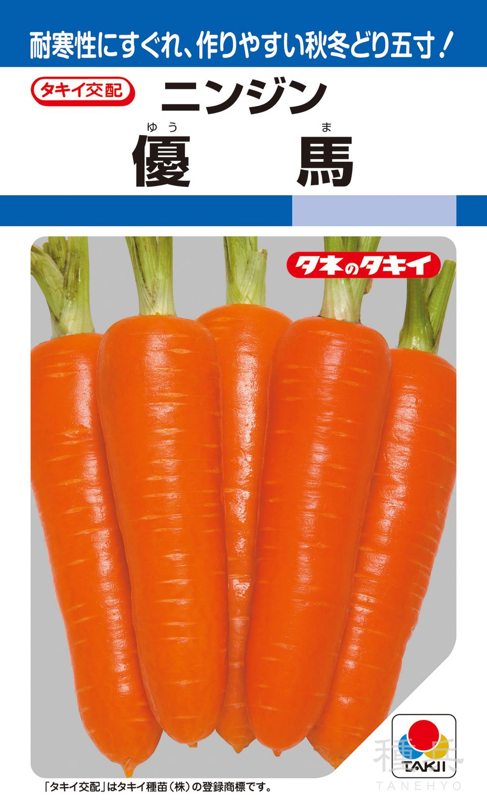 夏まき種ニンジン 種 『優馬』 ACH04Y タキイ種苗 | たね,根菜の種