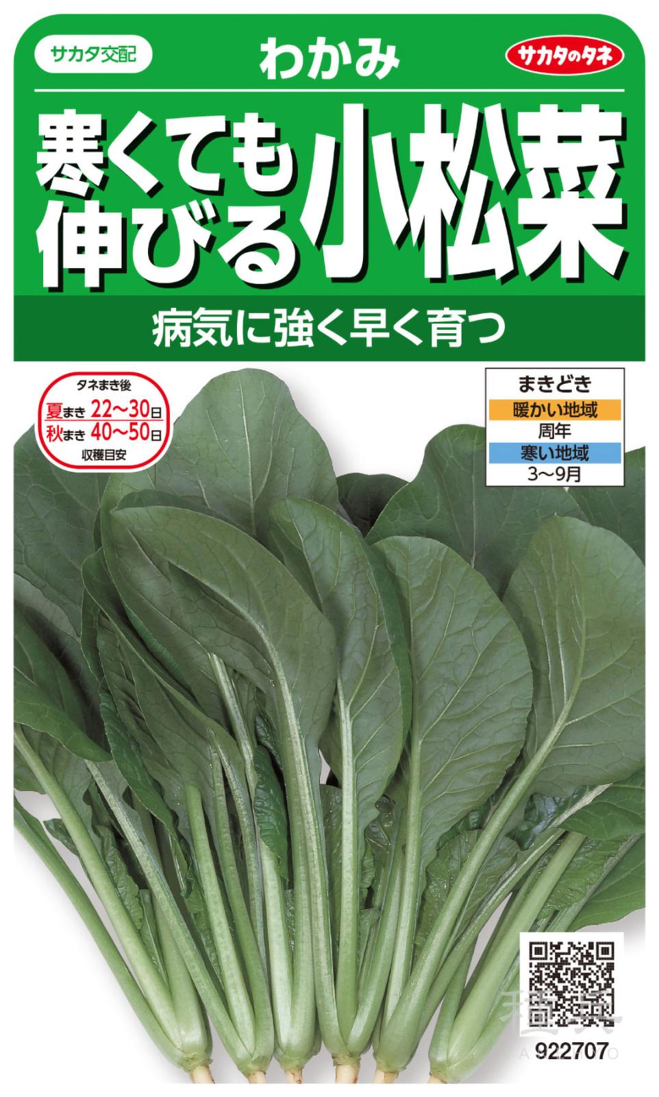 コマツナ 種 『わかみ』  サカタのタネ