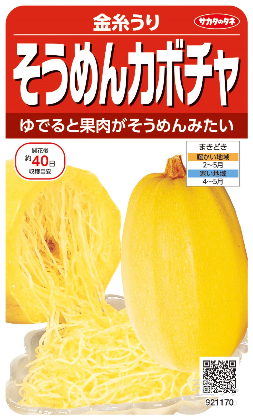 そうめんカボチャ 種 『金糸うり』  サカタのタネ