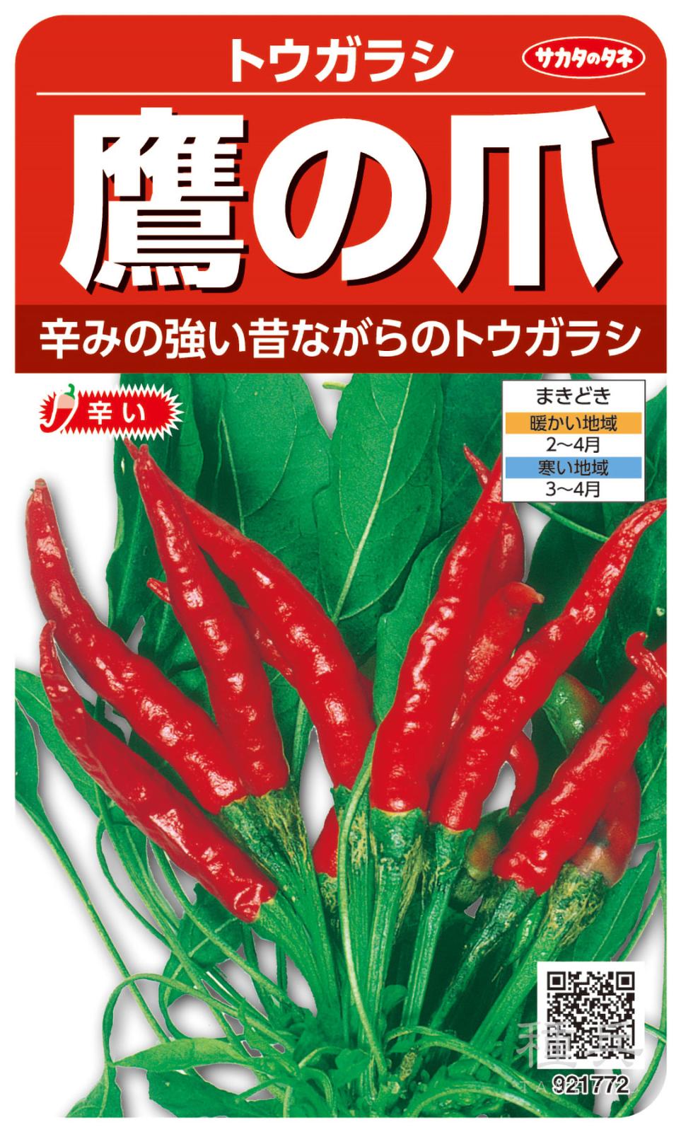 トウガラシ 種 『鷹の爪』 サカタのタネ | たね,果菜の種,ピーマン