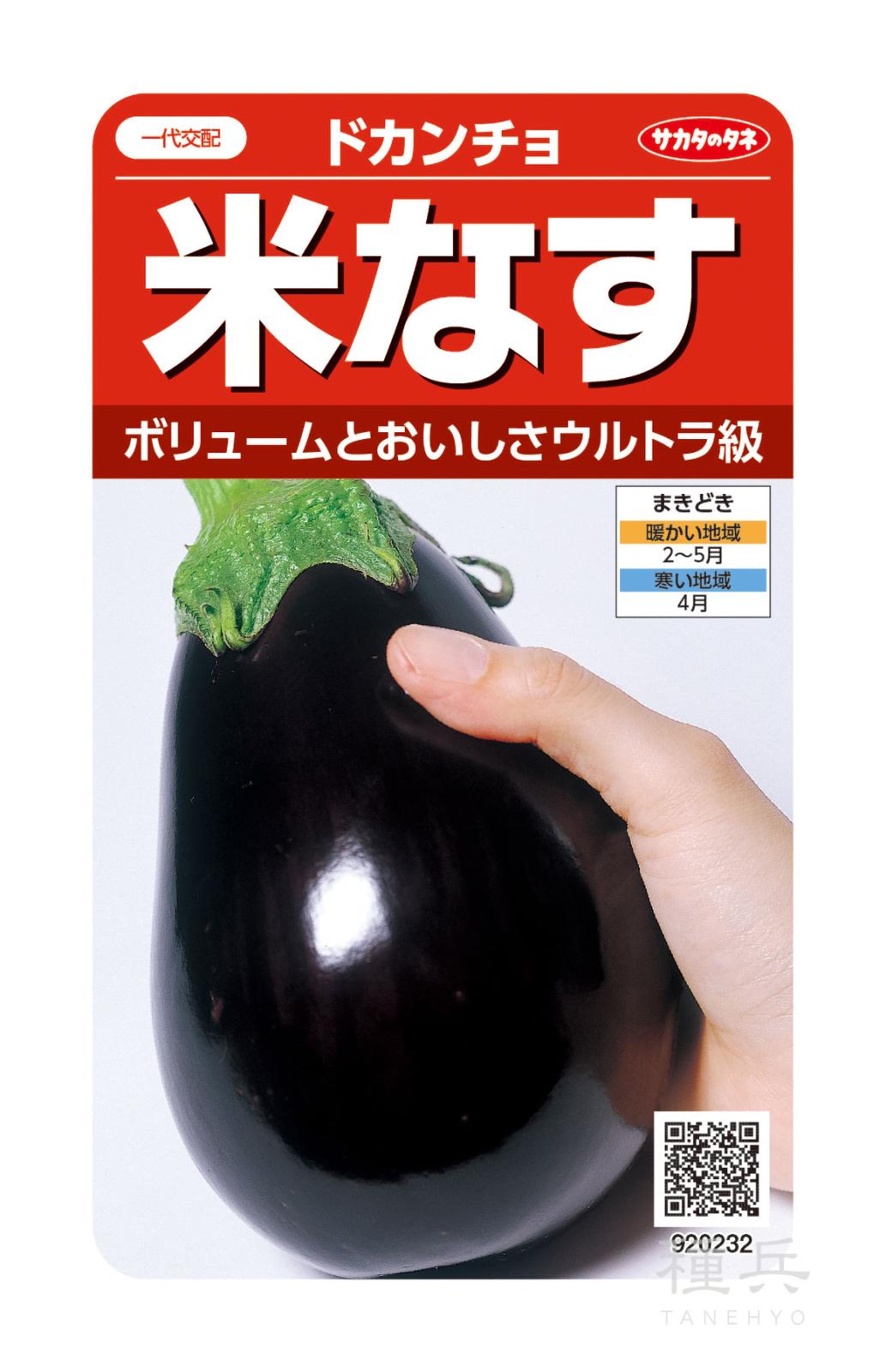 米ナス 種 『ドカンチョ』 サカタのタネ | たね,果菜の種,ナス,丸・米