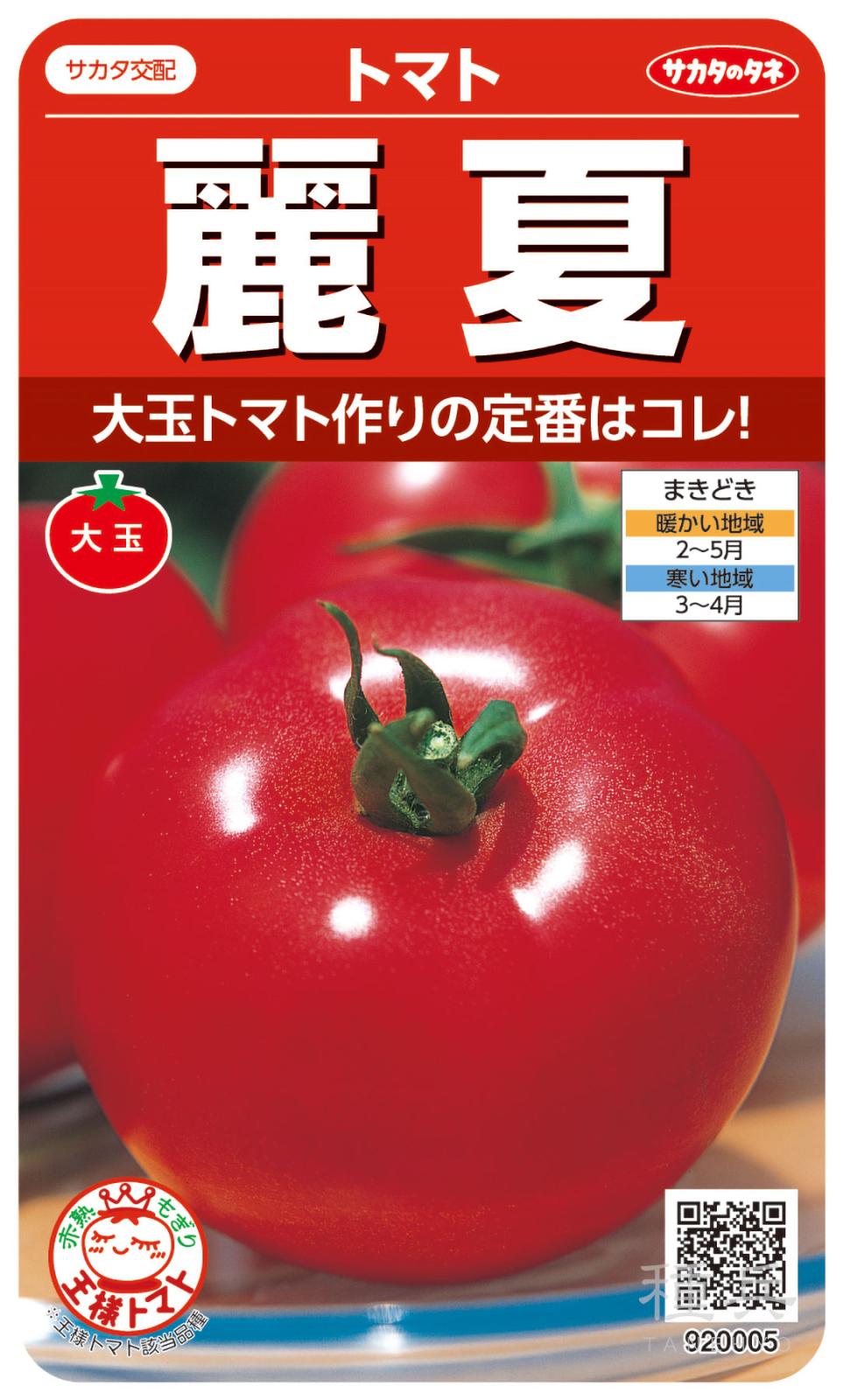大玉トマト 種 『麗夏』  サカタのタネ
