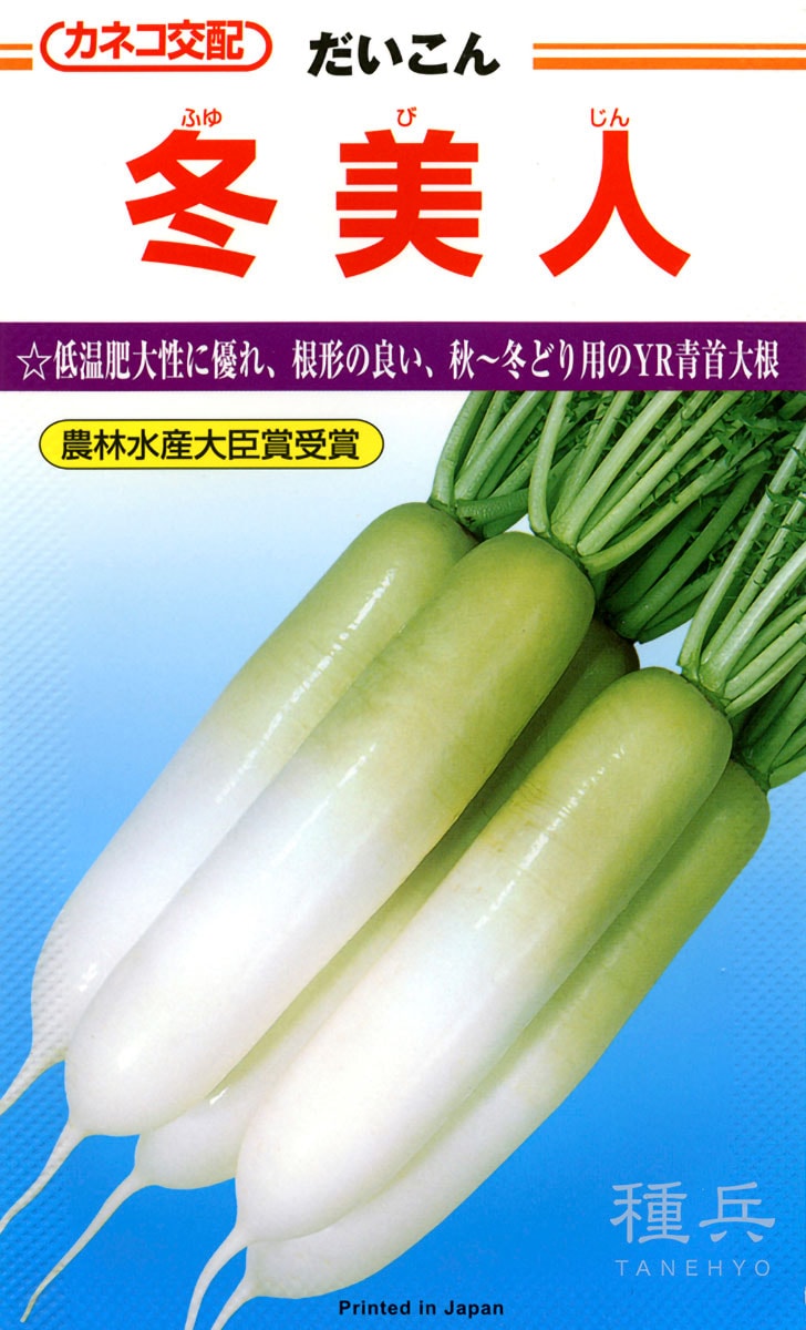 秋まきダイコン 種 『冬美人』 カネコ種苗 | たね,根菜の種,ダイコン