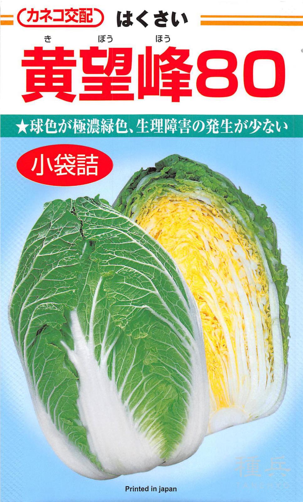 秋まきハクサイ 種 『黄望峰80』  カネコ種苗
