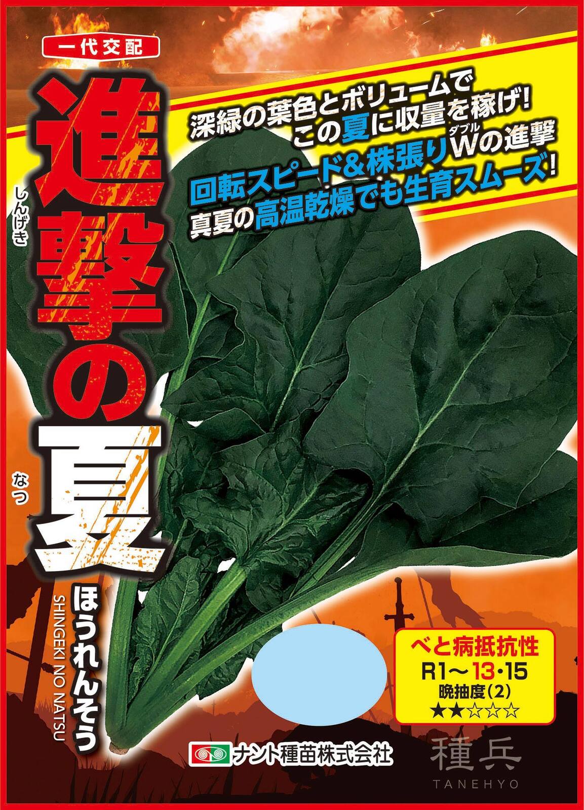 ホウレンソウ 種 『進撃の夏』  ナント種苗