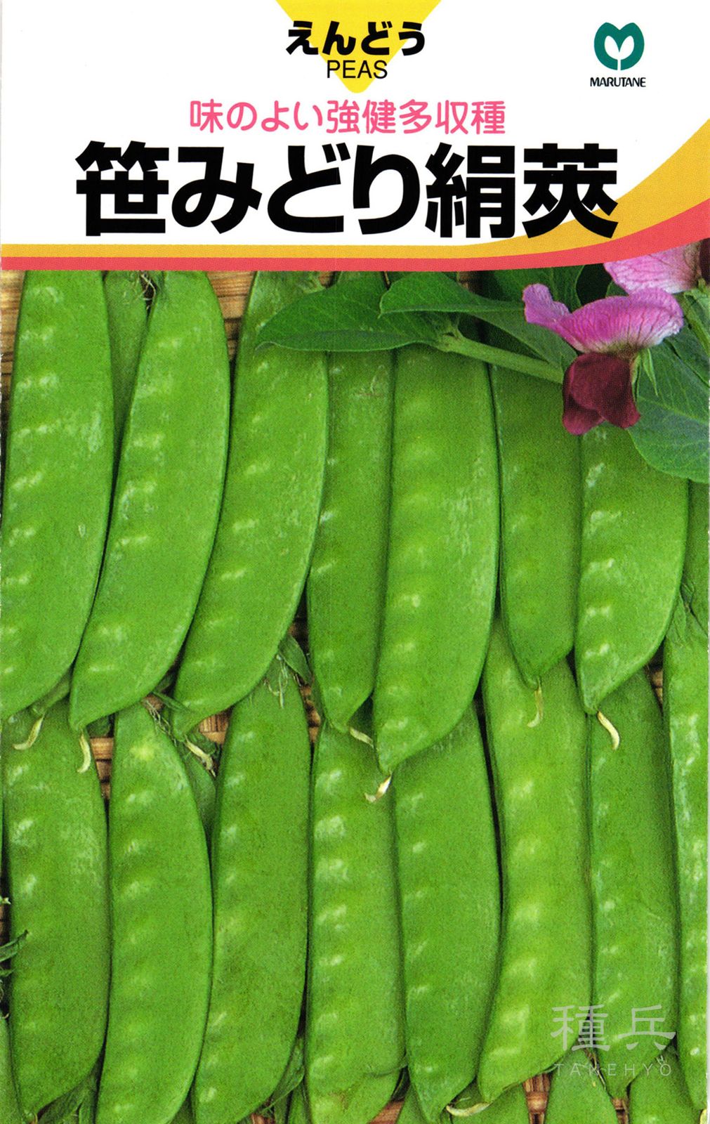 絹さやエンドウ 種 『笹みどり絹莢』  丸種
