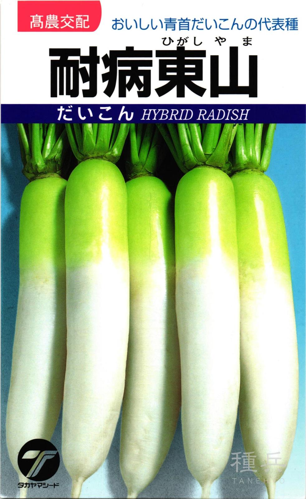 ダイコン 種 『耐病東山』 タカヤマシード | たね,根菜の種,ダイコン