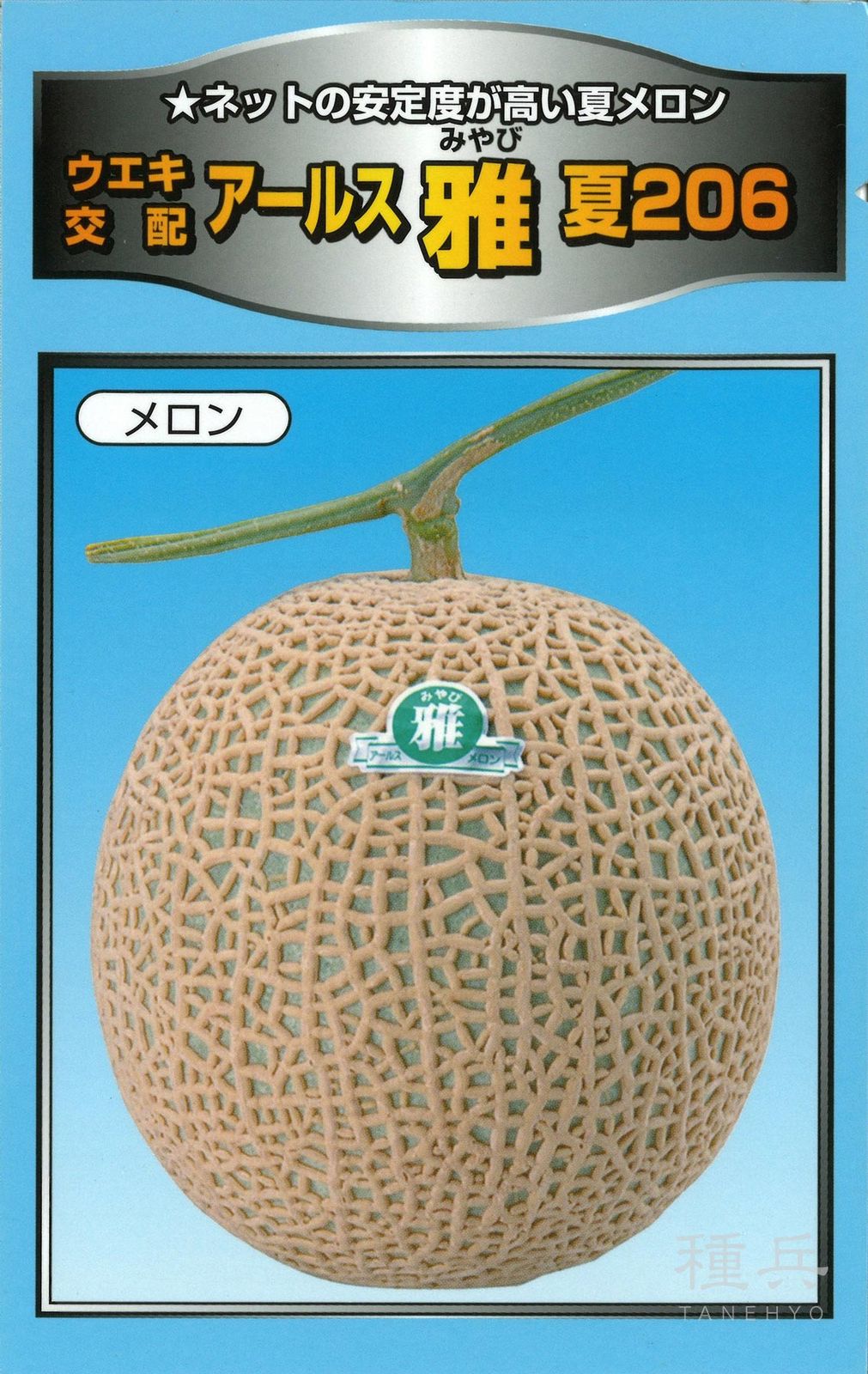 緑肉アールスメロン 種 『雅夏２０６（ＵＡ－２０６）』  横浜植木