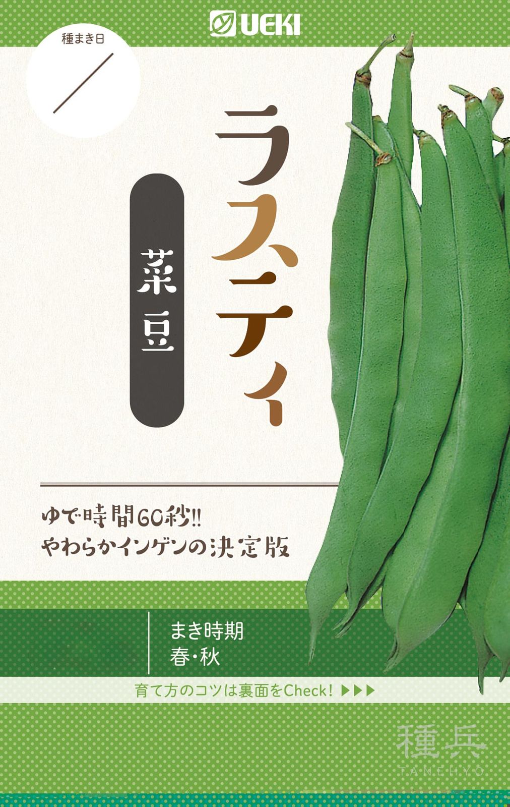 つるなしインゲン 種 『ラスティ』  横浜植木