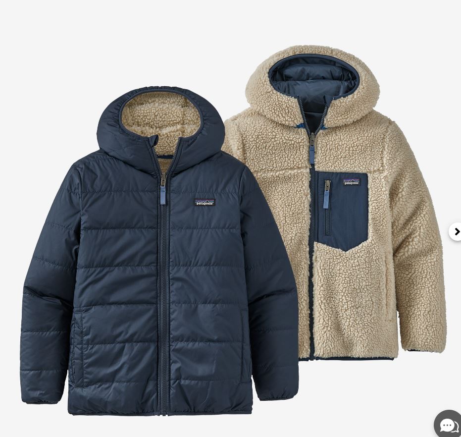 パタゴニア ネイビー XXL リバーシブル レディ フレディ フーディ 170 パタゴニア】キッズ・リバーシブル・レディ・フレディ・フーディ